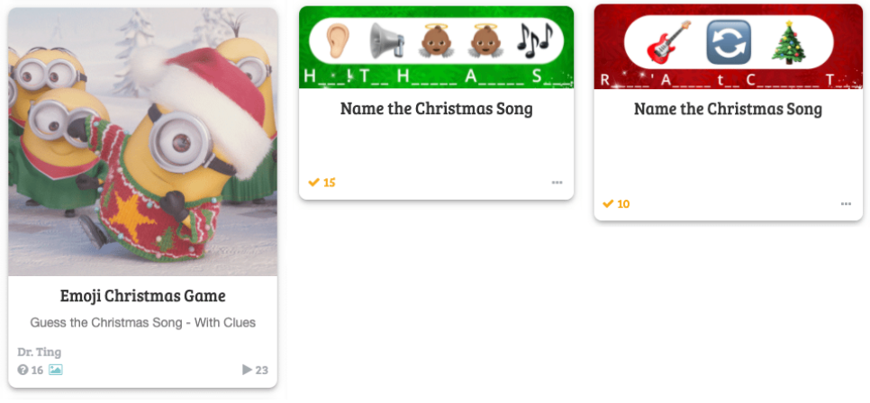 Emoji Christmas Game Baamboozle Game Screenshot