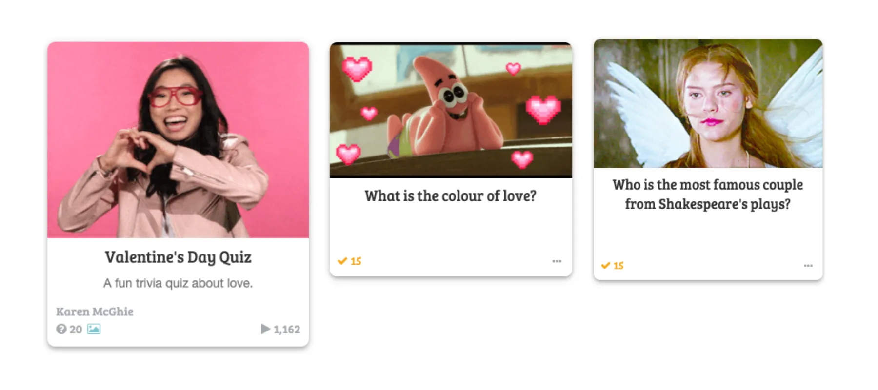 Valentine’s Day Quiz Game on Baamboozle