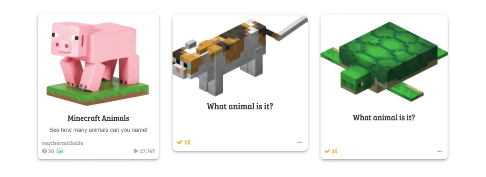 Minecraft Animals